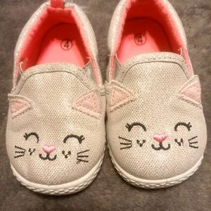 Grey bunny slip on shoes sz 4